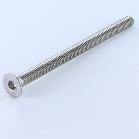 1 x Machine Screw Stainless Steel A2 Flat Head Hexagon Recess Hexagon Socket 4 M6X60 Full Thread