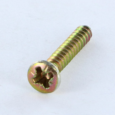 1 x Thread Rolling Screw Pan Countersunk Head Pozi 3.5X32 Yellow Zinc
