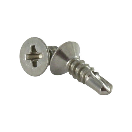 1 x Self Drilling Stainless Steel A2 Countersunk Head Pozi 4.8X50