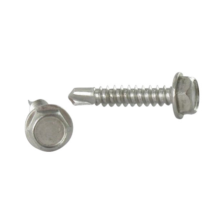 1 x Self Drilling Hexagonal Head 6.3X25 Stainless Steel A2