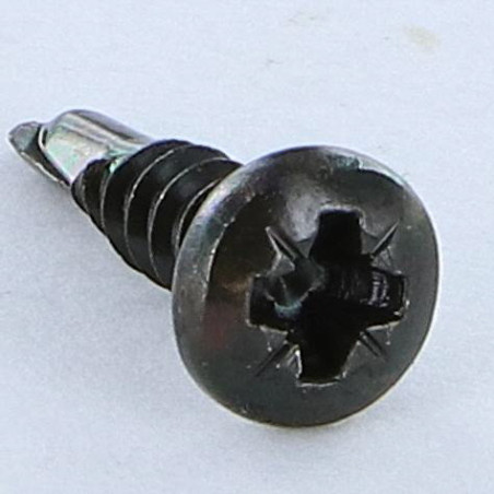 1 x Self Drilling Stainless Steel A2 Black Cylindrical Button Head Pozi 3.5X13