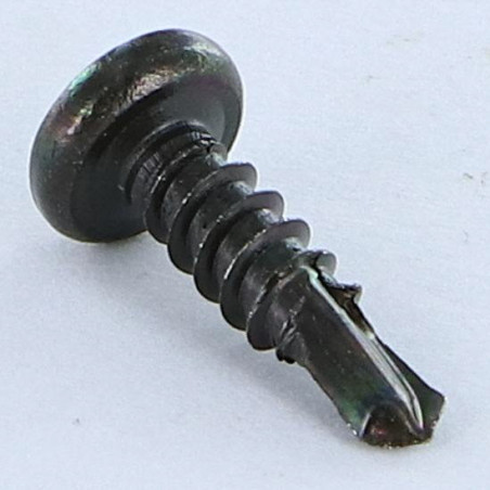 1 x Self Drilling Stainless Steel A2 Black Cylindrical Button Head Pozi 3.5X13