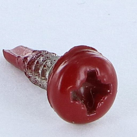 1 x Self Drilling Stainless Steel A2 Cylindrical Button Head Pozi 3.5X13 Ral3011/Brown Red ROU