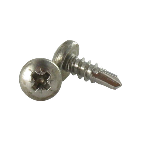 1 x Self Drilling Stainless Steel A2 Cylindrical Button Head Pozi 3.9X13