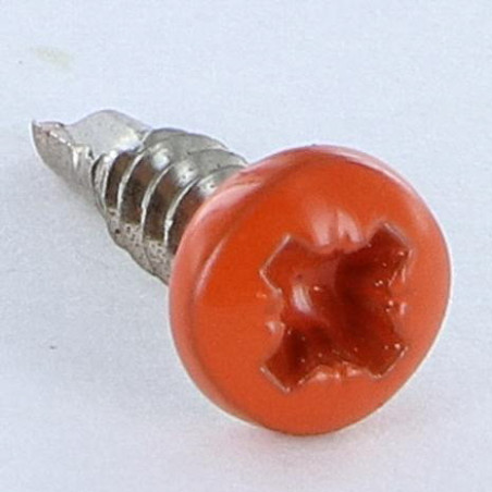 1 x Self Drilling Stainless Steel A2 Cylindrical Button Head Pozi 3.5X13 RAL2001 ORA