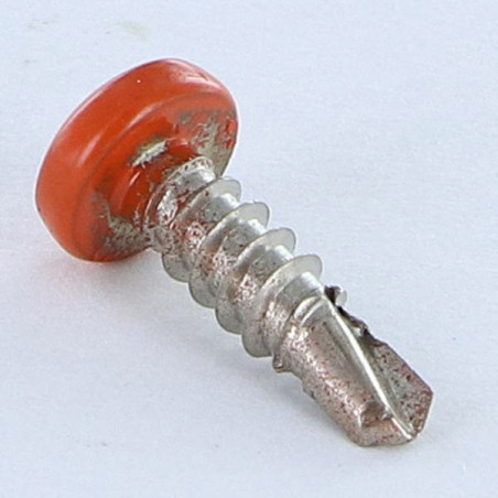 1 x Self Drilling Stainless Steel A2 Cylindrical Button Head Pozi 3.5X13 RAL2001 ORA