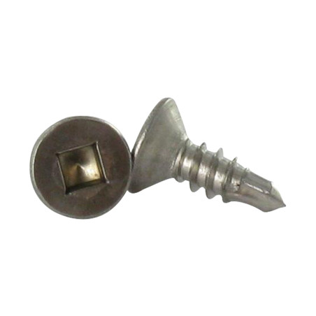 1 x Self Drilling Stainless Steel A2 Countersunk Head Square 4.8X70