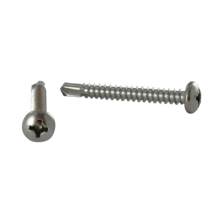 1 x Self Drilling Pan Head Square Head Phillips 4.8X50 SQ2+PH2 Stainless Steel A2