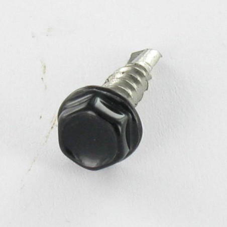 1 x Self Drilling Hexagonal Head 6.3X40 Stainless Steel A2 Ral9005/Jet Black