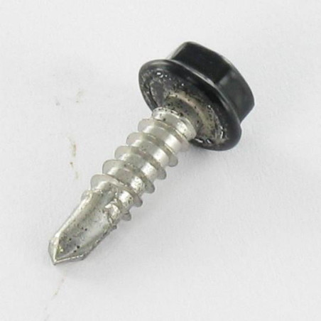 1 x Self Drilling Hexagonal Head 6.3X40 Stainless Steel A2 Ral9005/Jet Black