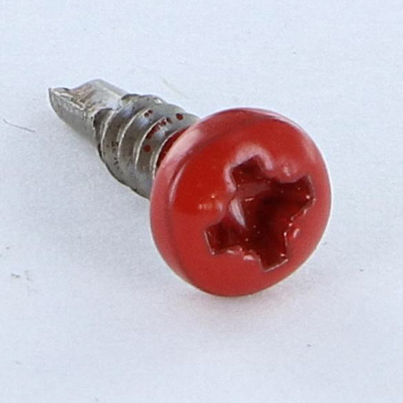 1 x Self Drilling Stainless Steel A2 Cylindrical Button Head Pozi 3.5X13 RAL3013 ROU