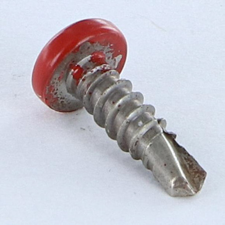 1 x Self Drilling Stainless Steel A2 Cylindrical Button Head Pozi 3.5X13 RAL3013 ROU