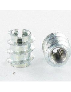 Self Tapping Insert Slotted Yellow Zinc M8 Pitch 150 13X13