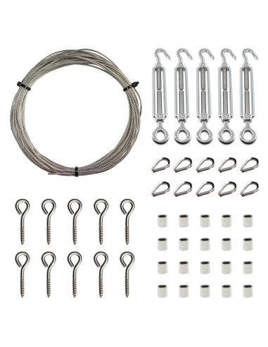 1 x Kit of 30 metres of stainless steel cable...