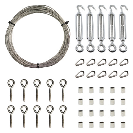 1 x Kit of 30 metres of stainless steel cable diameter 2