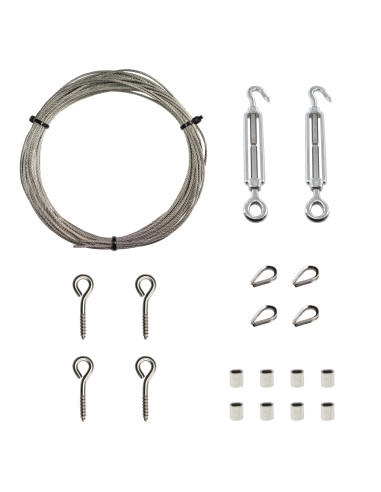 1 x Kit of 15 metres of stainless steel cable...