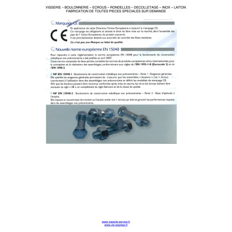 50 x Bolt With Nut Hexagonal Head M14X60 Class 8.8 Sb Zinc Plated