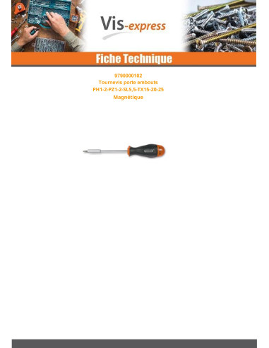 1 x Screwdriver Gate Bit