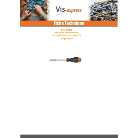 1 x Screwdriver Gate Bit