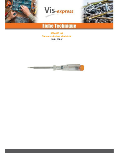 1 x Screwdriver voltage tester screwdriver