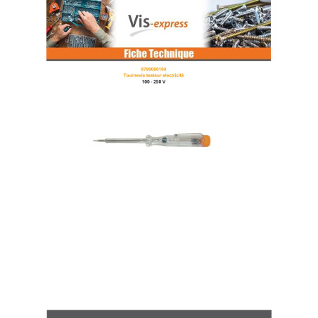 1 x Screwdriver voltage tester screwdriver