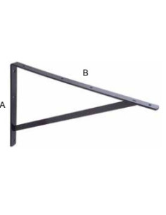 Bracket reinforcement 270X400X30 Black Zinc Plated