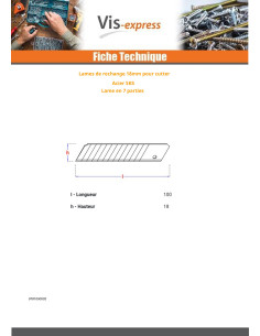 Pack of Of 10 BLADE Of CUTTER 18 MM 2