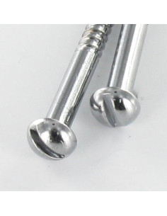 Wood Screw Chrome Plated Brass Round Head Slotted 2.5X12... 2
