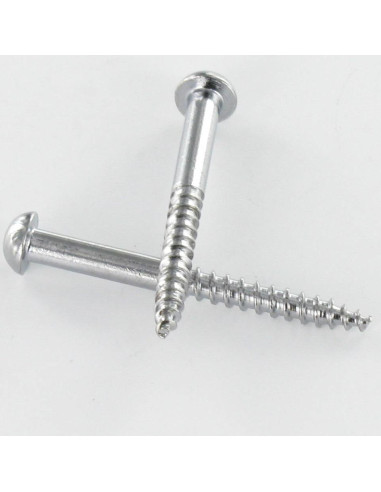1 x Wood Screw Chrome Plated Brass Round Head...