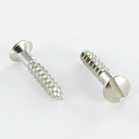 1 x Wood Screw Chrome Plated Brass Pan Countersunk Head Slotted 5X20
