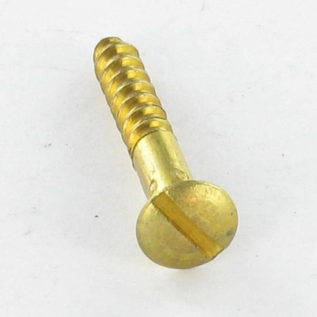 1 x Wood Screw Brass Pan Countersunk Head Slotted 6X40