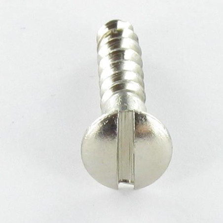 1 x Wood Screw Chrome Plated Brass Pan Countersunk Head Slotted 4X25