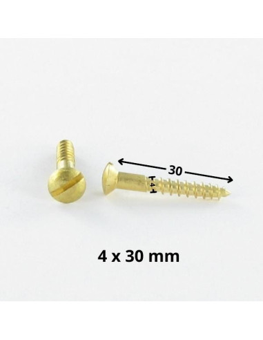 1 x Wood Screw Brass Pan Countersunk Head...