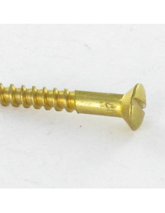 Wood Screw Brass Pan Countersunk Head Slotted 4.5X30 2