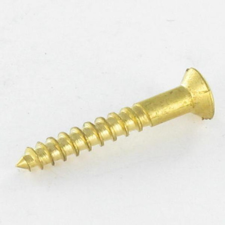 1 x Wood Screw Brass Pan Countersunk Head Slotted 3X16 micro screw