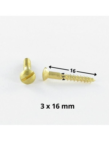 1 x Wood Screw Brass Pan Countersunk Head...