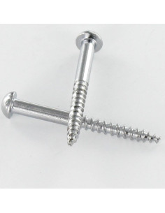 Wood Screw Chrome Plated Brass Round Head Slotted 3X16...