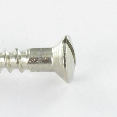 1 x Wood Screw Chrome Plated Brass Pan Countersunk Head Slotted 3x30 micro screw