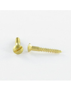 Wood Screw Brass Pan Countersunk Head Slotted 4X40