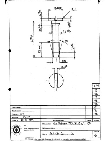 1 x Machine Screw Large Pan Head Slotted M6X45...