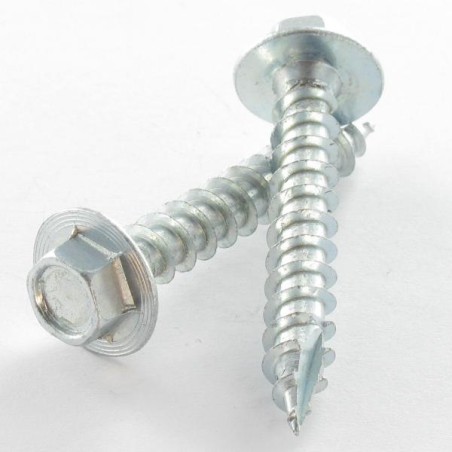 1 x Chipboard Screw Tekor Hexagonal Head Flange 8X50 Zinc Plated cut Type 17 Drilling Point