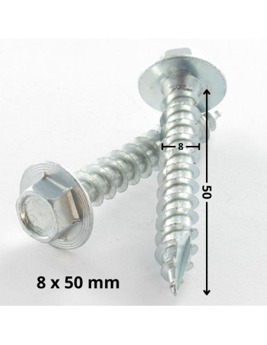 1 x Chipboard Screw Tekor Hexagonal Head Flange...