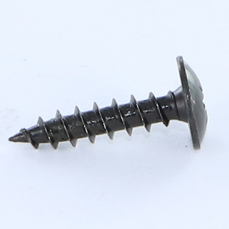 1 x Chipboard Screw Mushroom Pozi PZ2 4.5X20 Black Zinc Plated