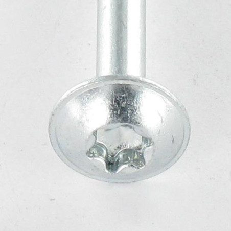 1 x Chipboard Screw Mushroom 6X90 Thread Length: 50 T30 Zinc Plated 200 Hour Salt Spray Without Red Rust
