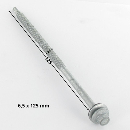 1 x Self Drilling Hexagonal Head 6.5X125 Washer Hot Dip Galvanized