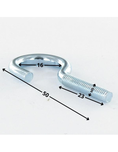 1 x Hooks Machine Zinc Plated 5X50