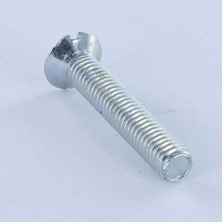 1 x Machine Screw Countersunk Head Slotted M6X35 With Hole Zinc Plated