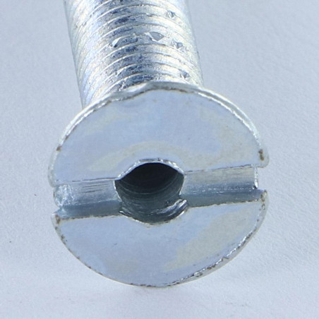 1 x Machine Screw Countersunk Head Slotted M6X35 With Hole Zinc Plated