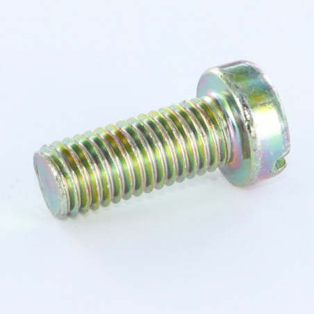 1 x Machine Screw Pan Head Slotted M4X14 Yellow Zinc