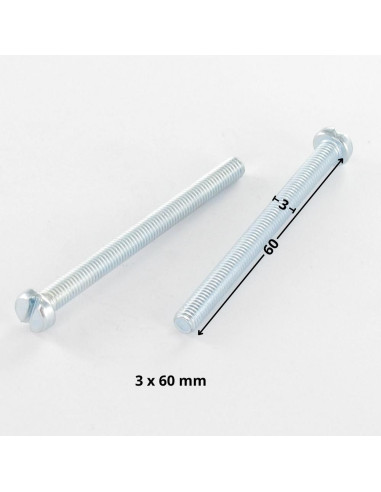 1 x Machine Screw Pan Head Slotted M3X60 Zinc...